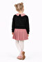 Girl's Collared Bowknot Sweatshirt Pleated Skirt 2-Piece Set Ak14513 - 4