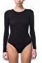 Women's Cotton Pack Long Sleeve Round Neck Snap Fastener Bodysuit