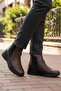 Brown Genuine Leather Fleece-Lined Women's Flat Boots - 3