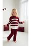 Burgundy Striped Knitwear Set - 4