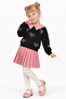 Girl's Collared Bowknot Sweatshirt Pleated Skirt 2-Piece Set Ak14513 - 3