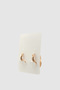White Enamel Embellished Stone Heart Rose Gold Bijouterie Earrings - 2