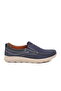 Premium Navy Blue Nubuck Genuine Leather Anatomical Men's Lightweight Flexible Casual Shoes 2406 m - 3