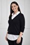 Women's Shirt Detailed Large Size Stretch Fabric Blouse - 3