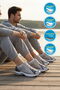 Ice Gray Mesh Lightweight Stretchy Memory Foam Sole Unisex Sports Shoes Ruth g