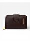Women's Stylish Bag with Faux Leather Zipper and Snap Compartments Wallet S-2003 - 7