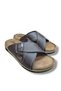 Enova Faux Leather Cross Adjustable Buckled Comfortable Home and Outdoor Men's Slippers Bnt204 - 2