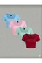 Women's 4-Pack Corded Fabric Ribbed Knit Cotton Pack Body-Hugging Square Collar Cropped T-Shirt