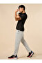 بنطال رياضي رجالي رمادي عالي المرونة للتدريب - 3
