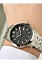 Silver-Black Color Steel Band Steel Case Men's Wristwatch with Calendar 2151Mr - 2