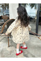 Girls Floral Print Peter Pan Collar Dress - 2
