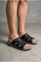 Enova Faux Leather Comfortable Home and Outdoor Men's Slippers Bnt203