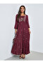 Magenta Embroidered Tiered Maxi Dress - 2