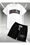 Brokleyn shorts t-shirt - shorts bottom top tracksuit set Printed Oversized crew neck