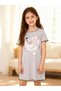 Girls Graphic Print Ruffle Trim Nightdress - 4