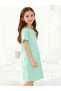 Girls Green Heart Print Short Sleeve Nightdress - 7