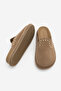 Women's Genuine Leather Studded Troklu Sabo Casual Slipper Sufite Camel Suede - 8