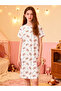 Girls Bear Print Short Sleeve Nightdress - 3