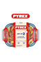 Glass Oven Roasters Rectangle Set of 2- 3.7L + 2.7L, Oven,Microwave,Freezer & Dishwasher Safe - 2