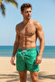 Men's Swim Shorts Front and Back, Zippered Pocket Pack, Quick-Drying Elastic Waist, Tie Straps, Beach Shorts-6019 - 2