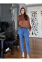 Brown Halter Neck Chiffon Blouse with Detailing - 3