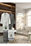 Zena Unisex Anthracite Cream Towel Bathrobe Set of 4 - 2