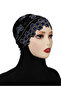 حجاب أسود مزخرف
