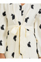 White Embroidered Floral Maxi Dress with Tie Belt - 4