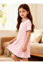 Girls Bow Print Ruffled Sleeve Nightdress - 2