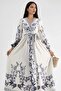 Msn Floral Print V-Neck and Tie Detail Maxi Dress - 2