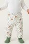 100% Organic Cotton Baby Boy Pants with Socks and Booties, Single Bottom Patterned Baby Pants - 6