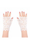 White Lace Fingerless Short Gloves