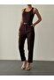 Belt Detail Trousers Dark Brown