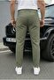 Holl Elastic Waist and Lace-Up Stretch Fabric Stretchy Knitted Jogger Pants Trousers - 3