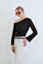 Women's bitter brown one-shoulder spanish sleeve ruffle fabric blouse alc-x15421 - 7