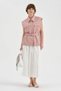 Women's Skirt End Set of Laser Cut Belt Detail Design Vest - 4