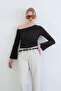 Women's bitter brown one-shoulder spanish sleeve ruffle fabric blouse alc-x15421 - 6