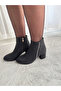Women's Teres Black Block Heel in Zip-Up Boots Black - 3