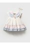 Tulip Tulip Accessory Double-Layer Collar Detail Dress and Bandana 100% Cotton Baby Girl Special Occasion Dress - 2