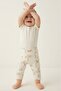 70% Bamboo %30 Organic Cotton Pcs Baby Boy Single Bottom Pants with Socks and Booties Patterned Baby Pants - 2
