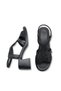 Gemma Vellini Black Women's Genuine Leather Stone Detailed Daily Stylish Comfortable Sole Casual Sandals - 4