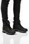 Black Fur-Lined Unisex Outdoor Boots
