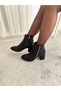 Women's Teres Black Block Heel in Zip-Up Boots Black - 2