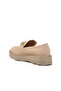 Beige Women's Loafer Shoes - 4