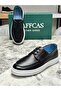 Genuine Leather Black Handmade Casual Men's Shoes Miami - 7