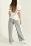 Women's Modal Fabric Crew Neck Stripe Detailed Soft Textured Garnished Tracksuit Set - 4