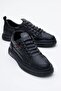 19039 152-19039 Leather Sneakers Shoes Black Casual Shoes - 2