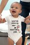 White Short Sleeve I'M Not a Doctor but I'M a Patient Very Thematic Printed Baby Bodysuit Crew Neck Unisex Body - 4
