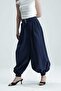 Bonita High Waist t Buckled C Pocketed Shalwar Indigo Pants - 3