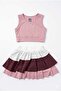 Lyrax Embossed Skort Crop Girls' Sports Set